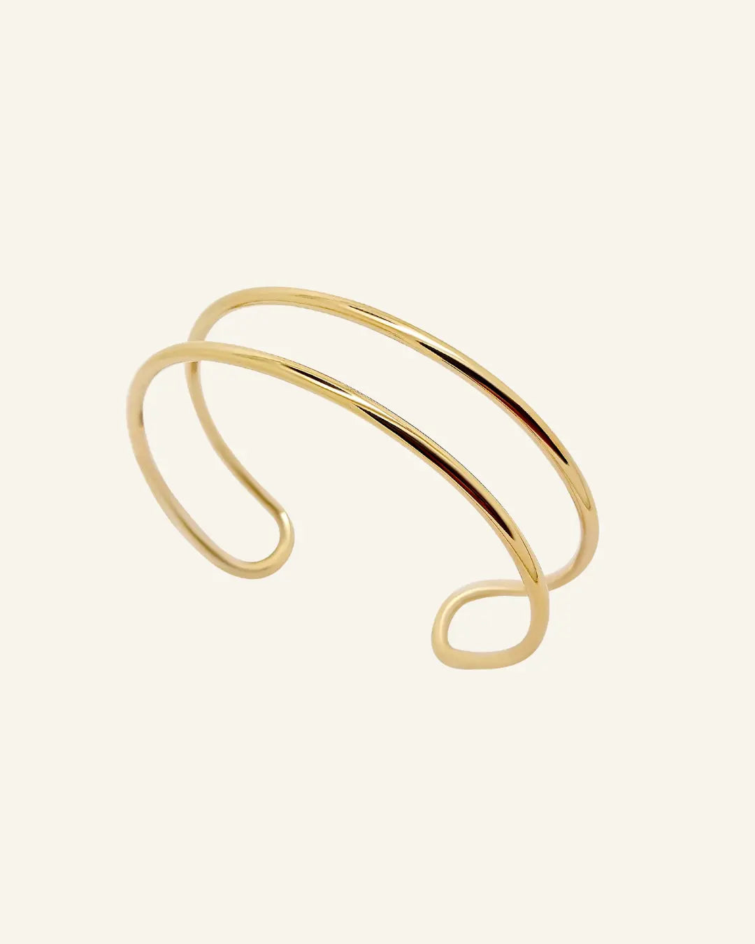 Adjustable Double Bangle Bracelet in 18k gold-filled by IGGI Jewellery