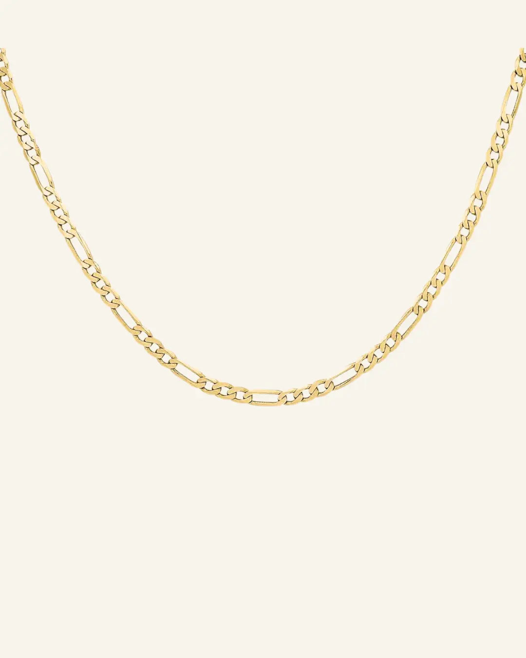 Figaro Chain Necklace in 18k gold-filled - flatlay product image