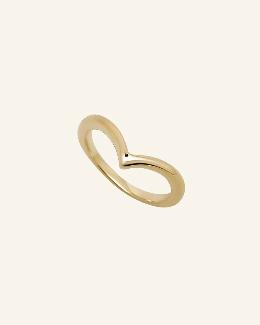 Lara Ring by IGGI Jewellery – Minimalist wave design in 18k gold-filled