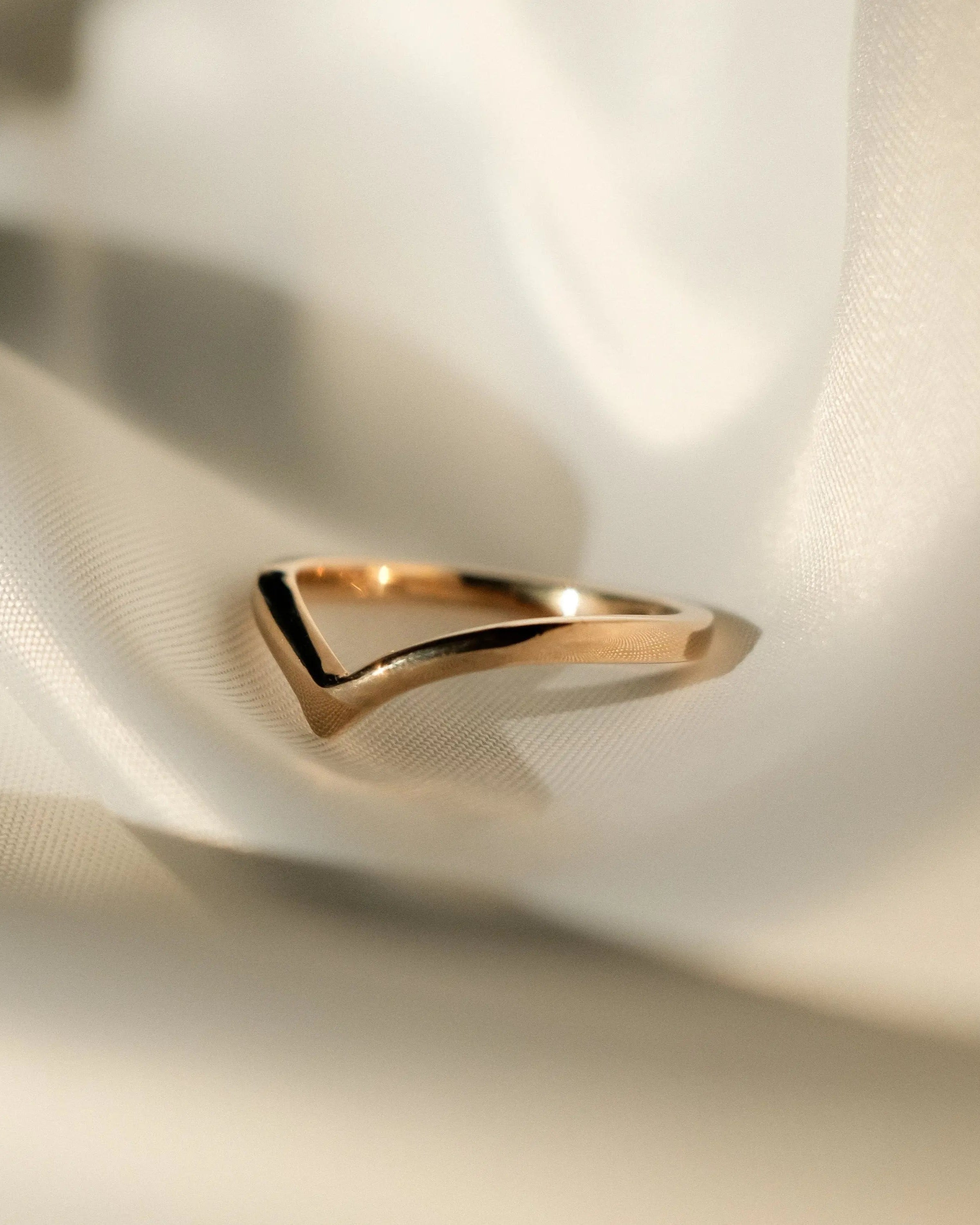 Close-up of Lara Ring on neutral fabric – IGGI Jewellery