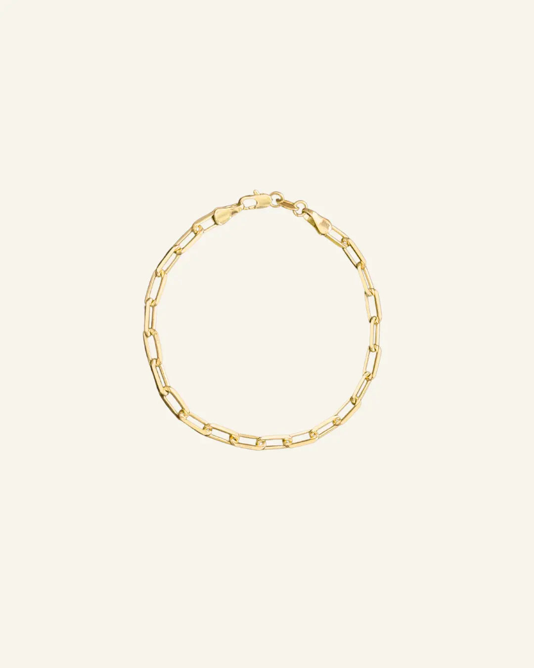 18k gold-filled Paperclip Link Bracelet by IGGI Jewellery, featuring modern elongated links, waterproof and tarnish-resistant design.
