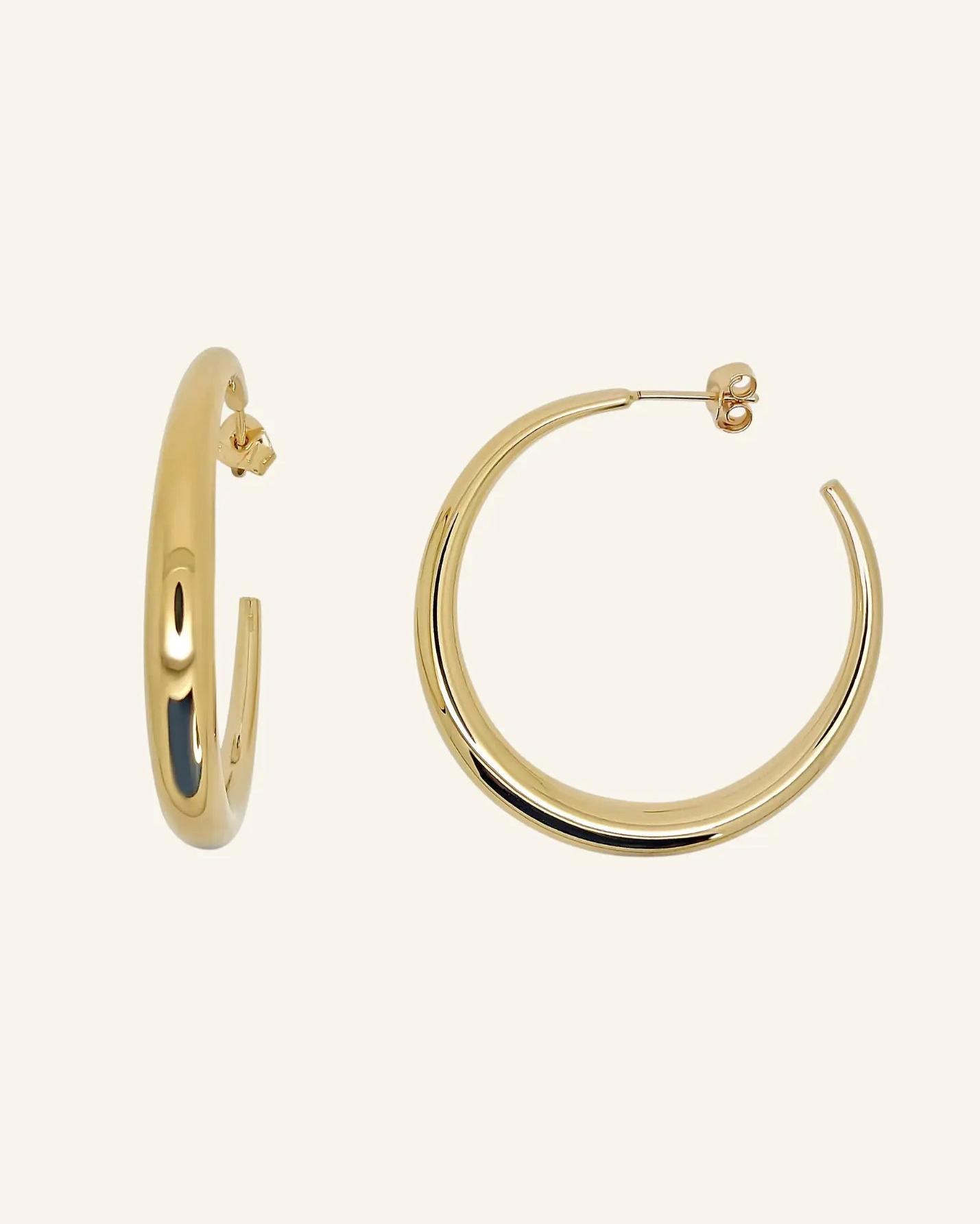 Rue Hoops - 18k Gold-Filled Classic Hoop Earrings by IGGI Jewellery