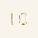 Paperclip Hoops CZ