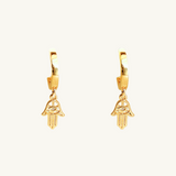 Gold Tri CZ Studs