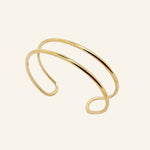 Adjustable Double Bangle Bracelet in 18k gold-filled by IGGI Jewellery