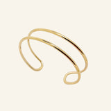 Adjustable Double Bangle Bracelet in 18k gold-filled by IGGI Jewellery