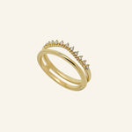 Amelia Ring by IGGI Jewellery – Crown detail stacking ring in 18k gold-filled