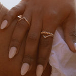 Blair Ring worn solo on hand – IGGI Jewellery