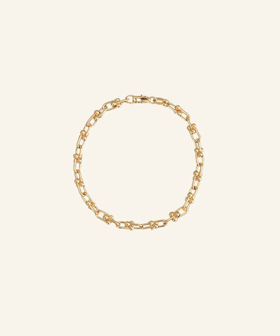 Chunky Link Chain Bracelet crafted from 18k gold-filled links, waterproof and tarnish-resistant, displayed on a neutral background by IGGI Jewellery.