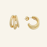Cove Drop Earrings - 18k Gold-Filled hoops by IGGI Jewellery
