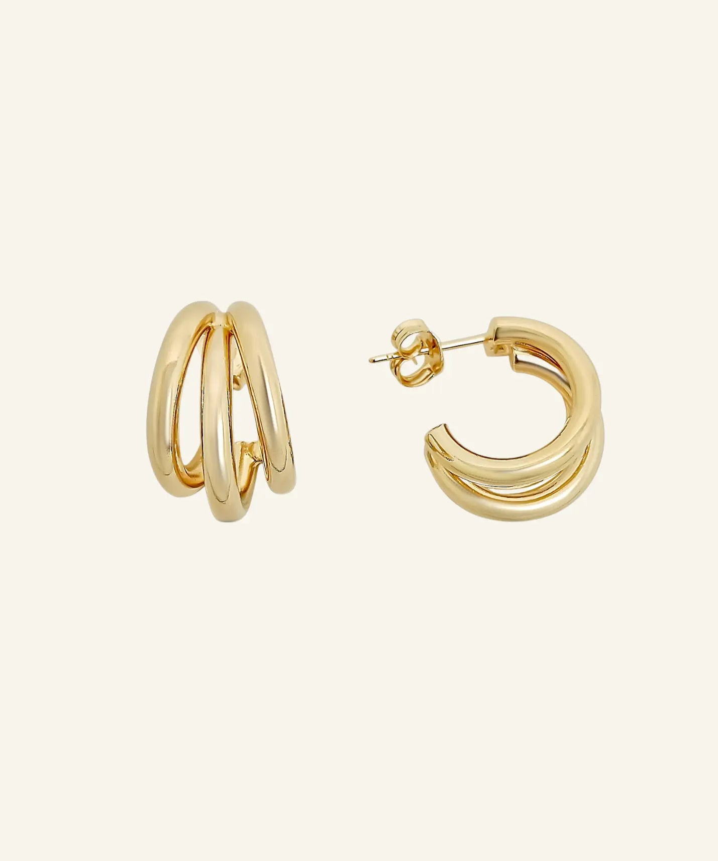 Cove Drop Earrings - 18k Gold-Filled hoops by IGGI Jewellery