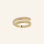 Etta Ring – minimalist 18k gold-filled band on neutral background