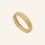 Ettore Ring in 18k gold-filled with textured band design by IGGI Jewellery