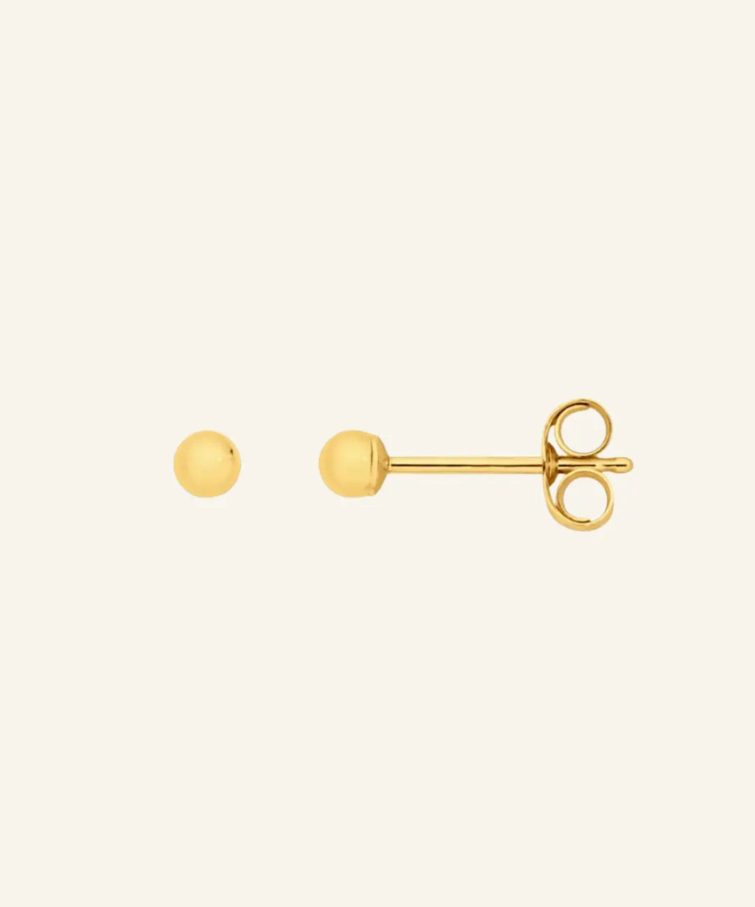 Everyday Ball Stud Earrings in 18k gold-filled – front view on neutral background