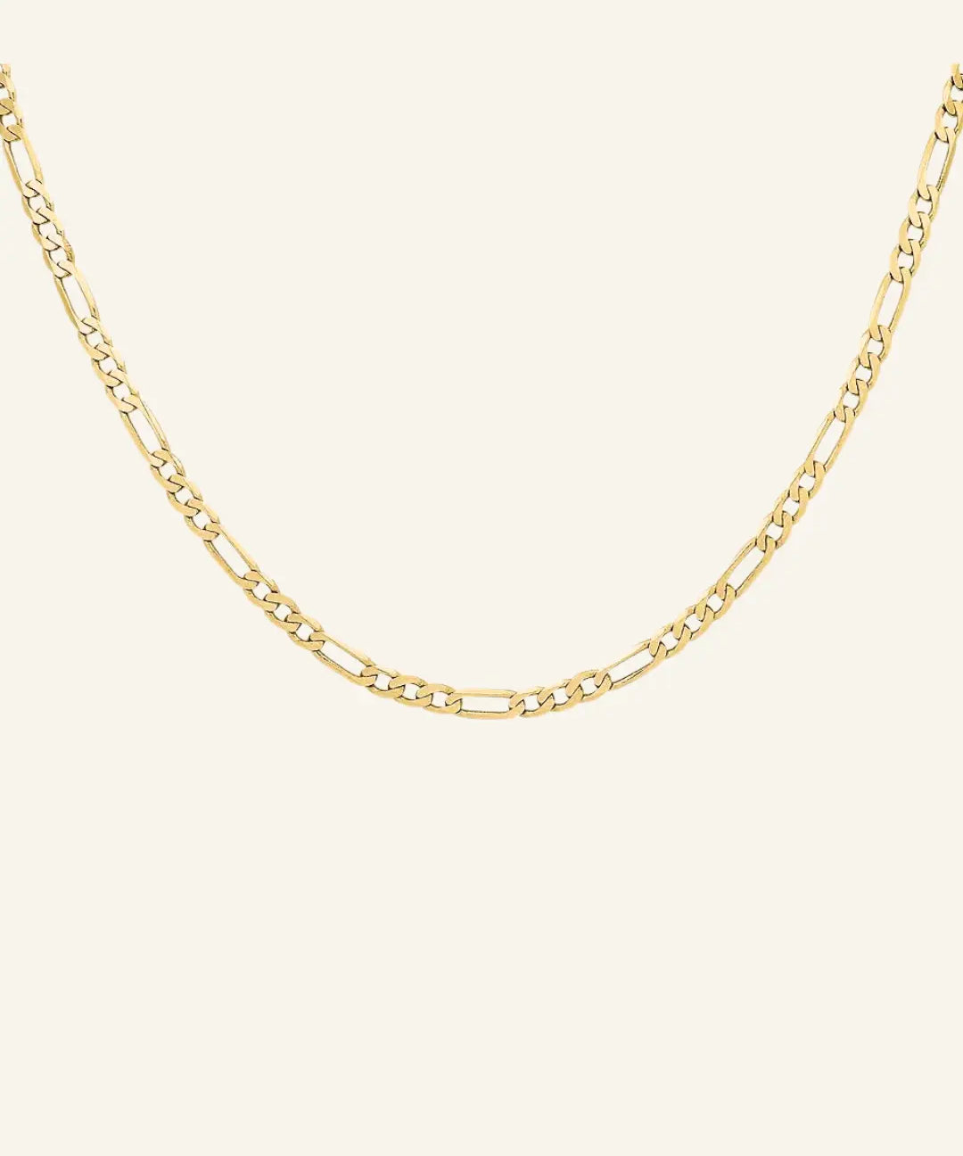 Figaro Chain Necklace in 18k gold-filled - flatlay product image