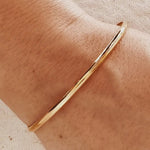 Detail shot of Fine Gold Bangle - IGGI Jewellery everyday piece