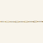 Francesca Bracelet by IGGI Jewellery – 18k gold-filled link design with crystal clusters, displayed on a neutral background.