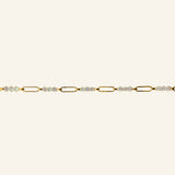 Francesca Bracelet by IGGI Jewellery – 18k gold-filled link design with crystal clusters, displayed on a neutral background.