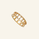 Kira Ring by IGGI Jewellery – Open-bar design in 18k gold-filled