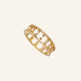 Kira Ring by IGGI Jewellery – Open-bar design in 18k gold-filled