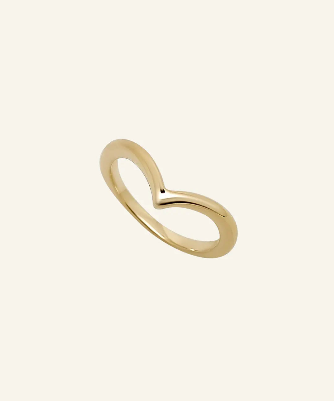 Lara Ring by IGGI Jewellery – Minimalist wave design in 18k gold-filled