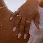 Lara Ring styled in a stack with gold rings – IGGI Jewellery