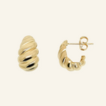 Moxie Twisted C-Hoop Earrings - 18k Gold-Filled Statement Hoops by IGGI Jewellery