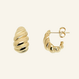 Moxie Twisted C-Hoop Earrings - 18k Gold-Filled Statement Hoops by IGGI Jewellery