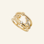 Nova Ring in 18k gold-filled design with sparkling stones