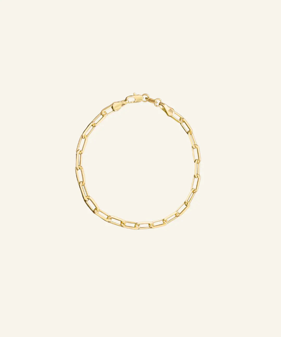 18k gold-filled Paperclip Link Bracelet by IGGI Jewellery, featuring modern elongated links, waterproof and tarnish-resistant design.