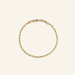 IGGI Jewellery Rope Chain Bracelet crafted in 18k gold-filled metal with a textured twist design.