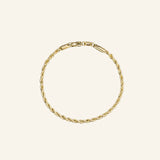 IGGI Jewellery Rope Chain Bracelet crafted in 18k gold-filled metal with a textured twist design.