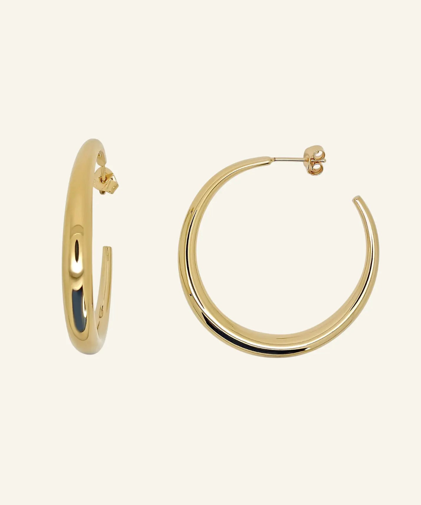 Rue Hoops - 18k Gold-Filled Classic Hoop Earrings by IGGI Jewellery