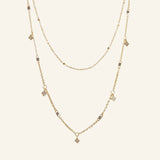 Star Drop Necklace in 18k gold-filled displayed flat on a neutral background