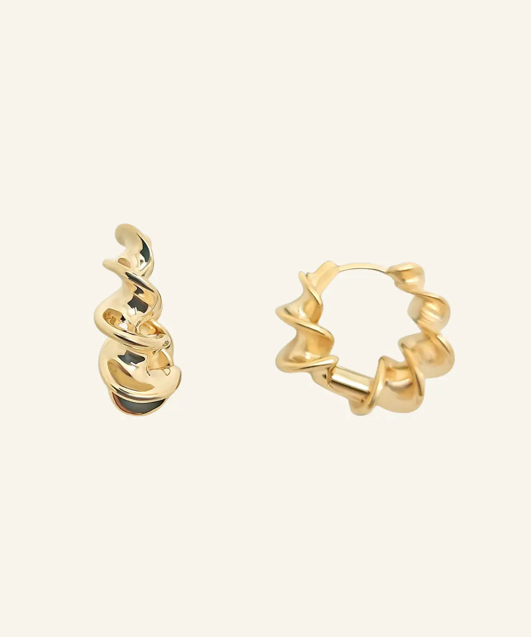 Zara Twisted Hoops by IGGI Jewellery – 18k gold-filled twisted design hoop earrings
