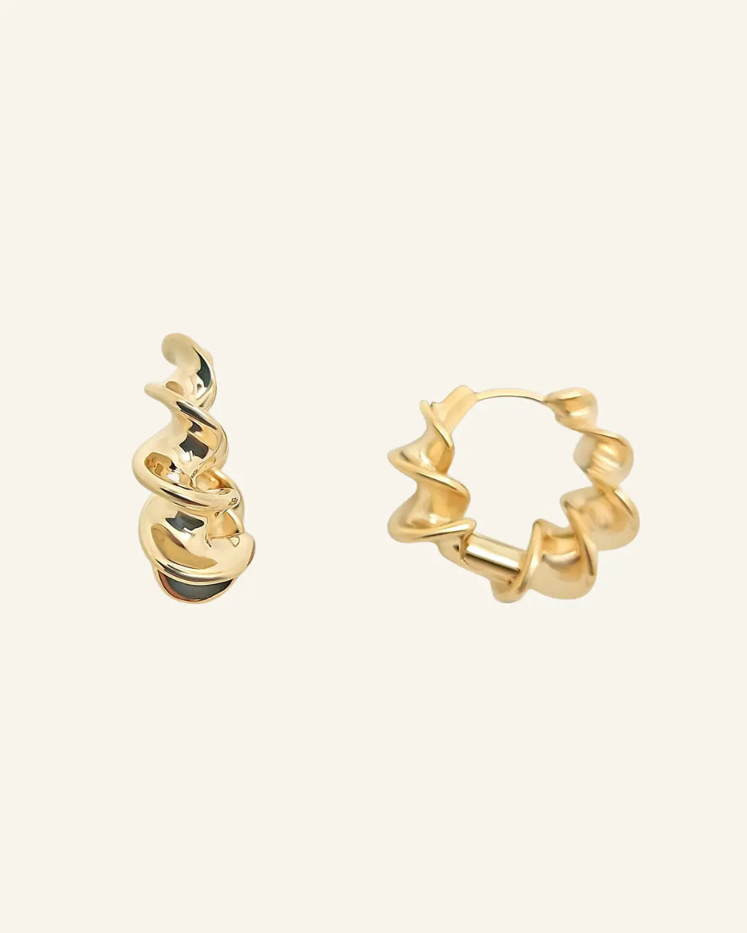 Zara Twisted Hoops by IGGI Jewellery – 18k gold-filled twisted design hoop earrings